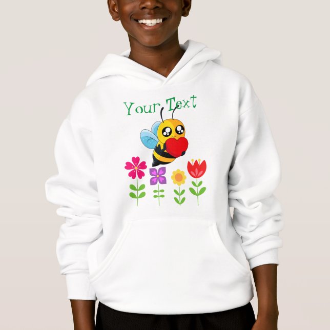 Liebesbiene Hoodie (Vorderseite)