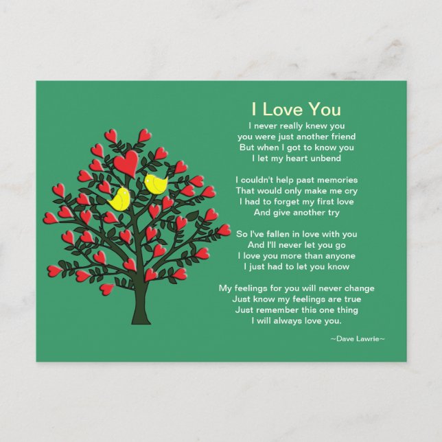 LiebesBirds-Thema Postkarte (Vorderseite)