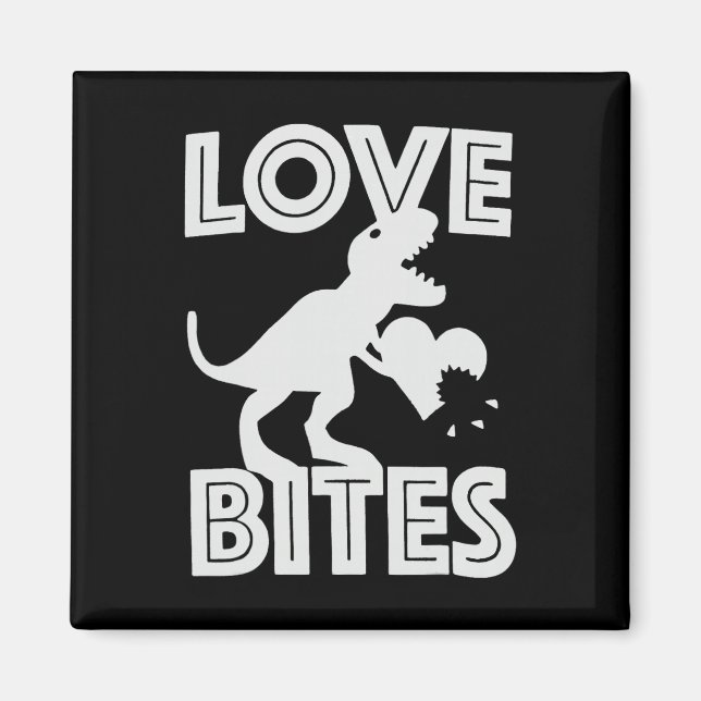 Liebesbisse Dinosaurier Valentinstag  Magnet (Vorne)