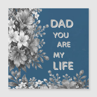 LIEBESBLUMENGESCHENK FÜR DEN VATER MAGNETKARTE