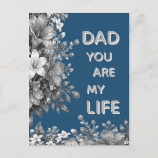 LIEBESBLUMENGESCHENK FÜR DEN VATER POSTKARTE