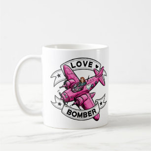 Liebesbomber-Pilotin Pink Kaffeetasse