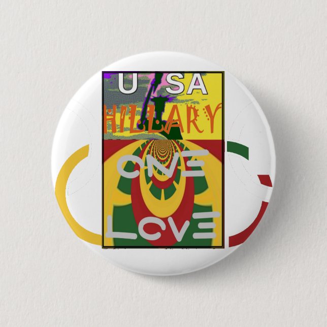 Liebesbotschaft in Rasta-Farben Kunstprint Button (Vorderseite)