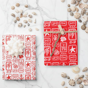 Liebesbotschaften vom Strand Ozean Modern CUSTOM Geschenkpapier Set