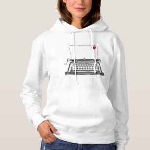 Liebesbrief auf alter Schreibmaschine Hoodie