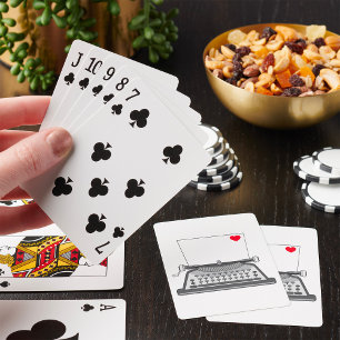 Liebesbrief auf alter Schreibmaschine Spielkarten