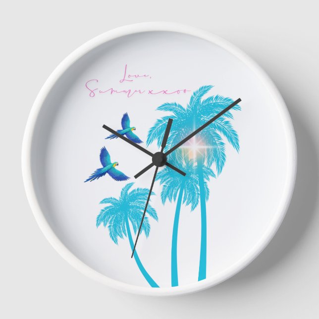 Liebesbrief-Design - Liebe, Sommer xxoo Uhr (Vorderseite)