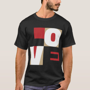 Liebesbrief Kunst Moderne Rot Schwarz Gold Design T-Shirt