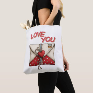 Liebesbrief Valentinsherz im Vintage-Stil