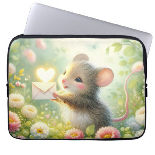 Liebesbrief-Wiesen-Mäuse-Cottage Laptopschutzhülle