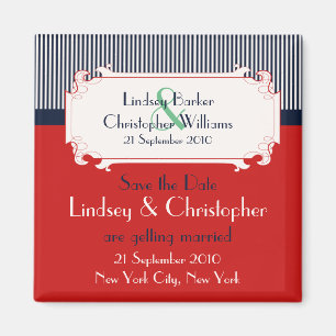 Liebesbriefe Nautical Save the Date Magnet