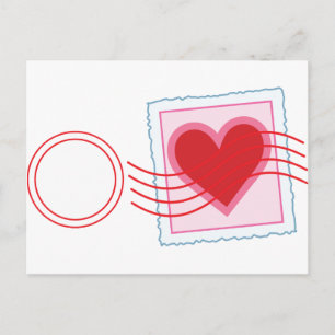Liebesbriefmarke Postkarte