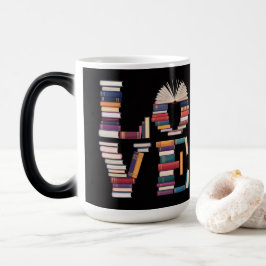 Liebesbücher Schwarze Morphing-Tasse Verwandlungstasse