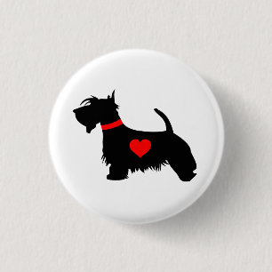LiebeScottiehundeButton-Knopf-Abzeichen Button