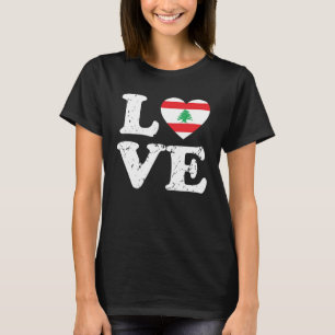 Liebesflagge des Libanon-Kostüms Libanesische  Mam T-Shirt
