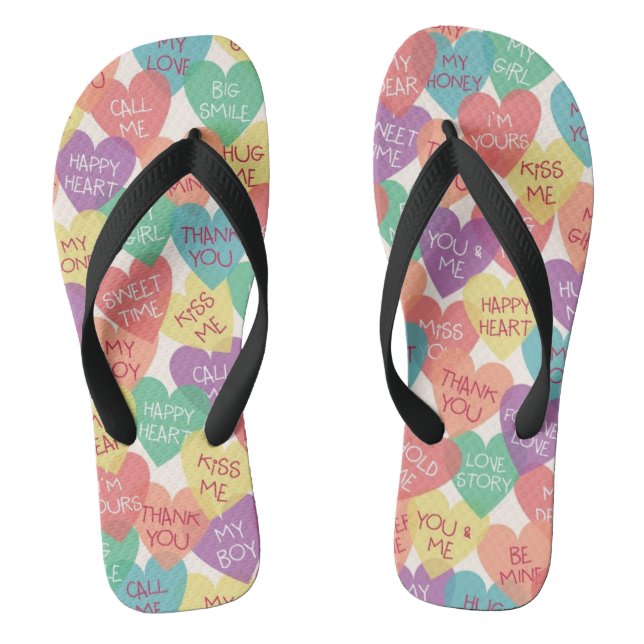 Liebesform Hintergrund Flip Flops (Fußbett)