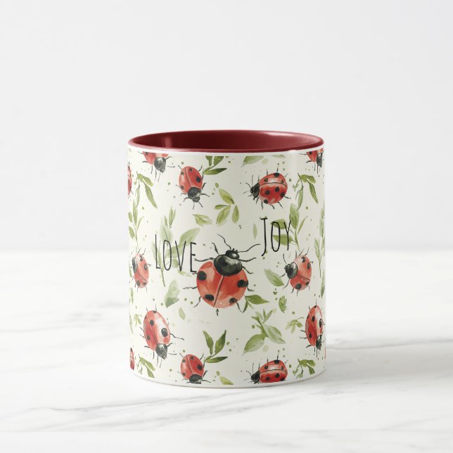 Liebesfreude Marienkäfer Tasse (Zentrum)