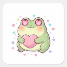 Liebesfrosch-Aufkleber Süßer Romantischer Frosch H