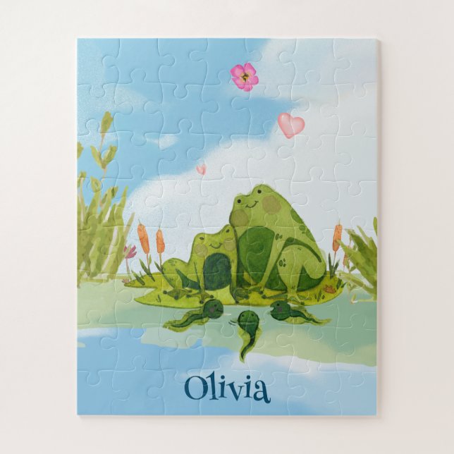 Liebesfroschfamilie Puzzle (Vertikal)