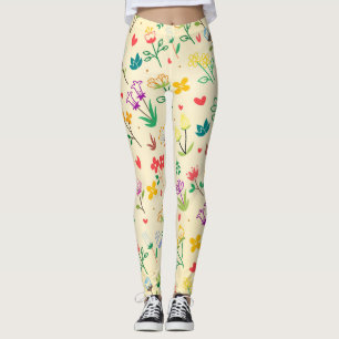 Liebesgarten Frühlingsblumen & Herzen Leggings