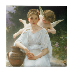 Liebesgeflüster, Erste Träumerei von Bouguereau Fliese