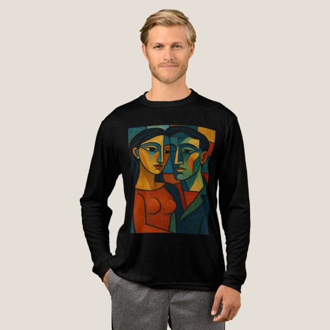 Liebesgeflüster Tri-Blend Shirt (Volle Vorderseite)
