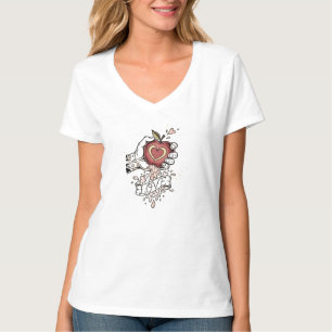 Liebesgepresster Apfel-Tattoo-Shirt T-Shirt