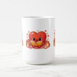 Liebesgeschichten beginnen im Herzen Kaffeetasse