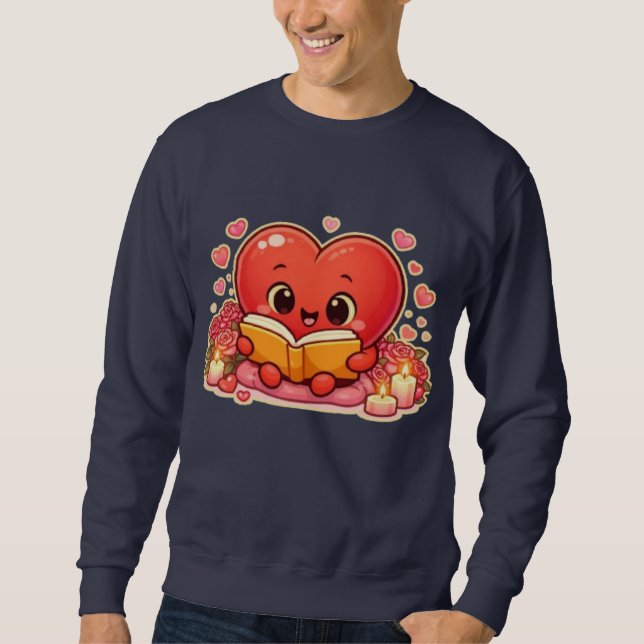 Liebesgeschichten beginnen im Herzen Sweatshirt (Vorderseite)