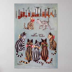 Liebesgeschichten, Louis Wain Poster