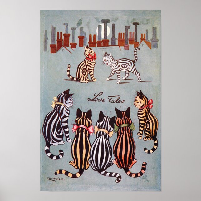 Liebesgeschichten, Louis Wain Poster (Vorne)