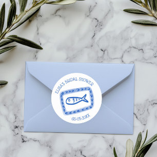 Liebesgrüße vom Meer Süße Fische INDIVIDUELLE Brau Runder Aufkleber