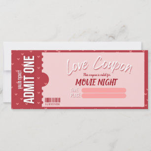 Liebesgutschein Valentinstagskarte Einladung