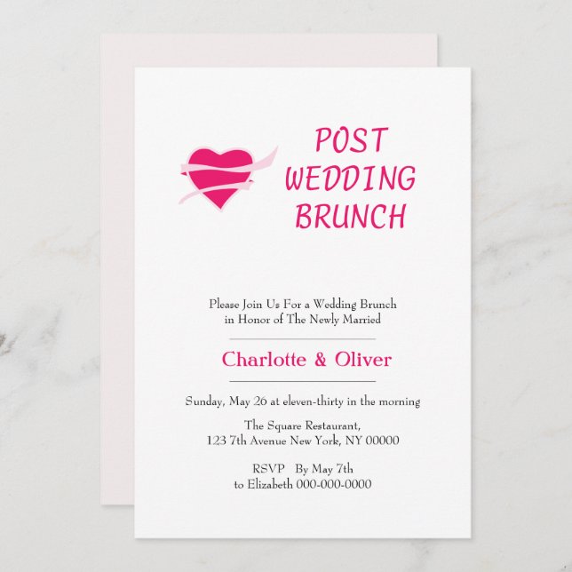 Liebesherz Einladung (Vorne/Hinten)