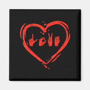 Liebesherz Hand Gebärdensprache Valentinstag Asl G Magnet