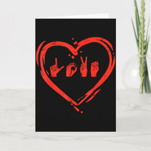 Liebesherz Handzeichensprache Valentinstag Asl Geh Karte