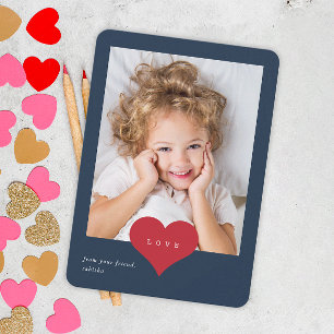 Liebesherz Klassenzimmer Foto Valentinstag Dankeskarte