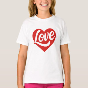 Liebesherz-Logo – rotes romantisches Symbol T-Shirt