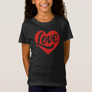Liebesherz-Logo – rotes romantisches Symbol T-Shirt