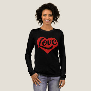 Liebesherz-Logo – Rotes romantisches Symbol Tri-Blend Shirt