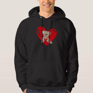 Liebesherz-Motiv Valentinstag Koala Jungen Kinder Hoodie