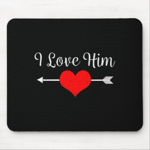 Liebesherz passendes Paar Valentinstag Hochzeit Mousepad