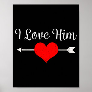 Liebesherz passendes Paar Valentinstag Hochzeit Poster