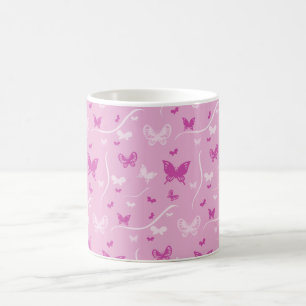 Liebesherz Rosa Schmetterling Kaffeetasse