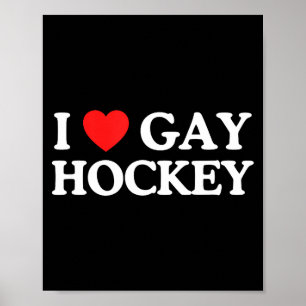 Liebesherz schwul Hockey entfesselt schwule Pride- Poster