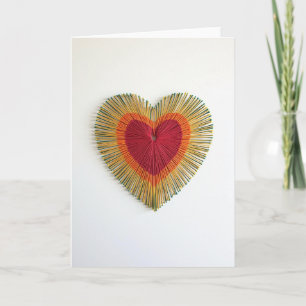 Liebesherz-String-Art-Karte Karte