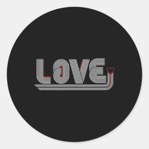 Liebesherz Valentinsdesign Runder Aufkleber