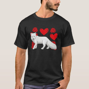 Liebesherz Valentinstag Rosen Arktische Füchse Jun T-Shirt