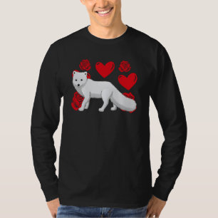 Liebesherz Valentinstag Rosen Arktische Füchse Jun T-Shirt