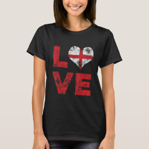 Liebesherz Vintage-Flagge England T-Shirt
